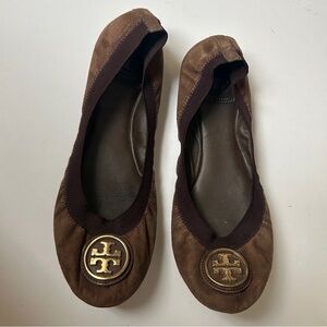 Tory Burch Leather Caroline Ballet Flats